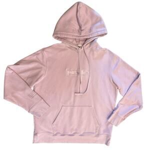Powder LA Pink Embroidered Logo Hoodie Sweatshirt Women's Size L